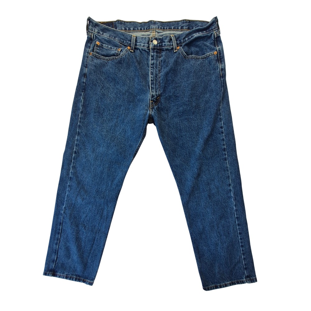 Levis 505 Regular Fit Straight Leg Mens Blue Denim Jeans W40 L30 00505-4886